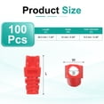 thumbnail image 2 of 100Pcs RJ45 Plug Connector Cover Cat5 Cat5E Cat6 Cat7 Wire Guard Sleeves, Red, 2 of 6