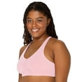 thumbnail image 3 of Fruit of the Loom Women's Shirred Front Racerback Sports Bra, Style-90011, 3-Pack, 3 of 8