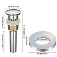 thumbnail image 6 of Aquaterior Pop Up Drain with Overflow Mounting Ring Kit for Above Counter Sink, 6 of 7