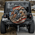 thumbnail image 2 of Lotusprinthandmade US Flag Horse Spare Tire Cover Without Backup Camera Hole 6 Sizes (34 in.), 2 of 7