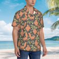 thumbnail image 5 of Haiem Squirrel And Nuts Printed Hawaiian Shirt for Men - Men’s Casual Beach Summer Shirts - Stretch Fabric with Modern Fit-3X-Large, 5 of 9