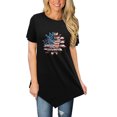 thumbnail image 2 of Día de la Independencia Moda Mujer Casual Manga corta Cuello redondo Impreso Tops Blusa Pompotops hkajfhjk468657, 2 of 6