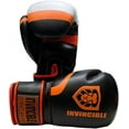 thumbnail image 2 of Invincible Fight Gear Standard Toughtek Hook and Loop Training Boxing Gloves in Black/Orange - Ideal for Boxing, Kickboxing, Muay Thai, MMA for Men Women and Kids 12oz, 2 of 7