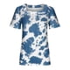 thumbnail image 4 of Camisetas informales de verano para mujer, cuello cuadrado, manga corta, túnica, blusas sueltas y cómodas OAVQHLG3B Store  lin121212, 4 of 4