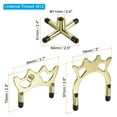 thumbnail image 2 of Uxcell Billiard Bridge Head Pool Cue Stick Bridge Billiard Accessories with Rubber Sleeves Gold Tone 3 in 1, 2 of 6