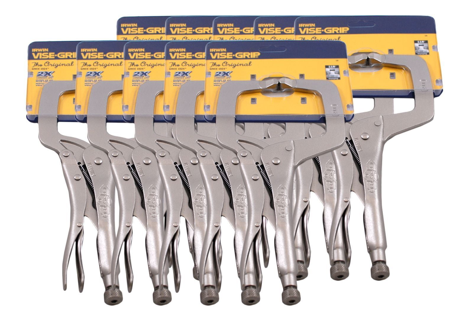 Irwin ViseGrip 11R The Original 11" Locking CClamps with Regular Tip