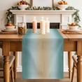 thumbnail image 2 of Table Runner 72 Inches Long for Kitchen Dining, Teal Ombre Dresser Scarf Farmhouse, Dining Table Decorations for Wedding/Parties, Modern Yellow Gradient Farmhouse Art 16 x 72 In, 2 of 8