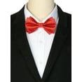 thumbnail image 3 of INSPIRE CHIC Men's Pre-tied Bow Ties Double Layered Adjustable Solid Color Bow Tie Red, 3 of 4