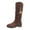 Brown, variant on Rotm Womens Knee High Boots Pointed Toe Suede Boots Chunky Heel Slouchy Shoes Tall Fall 2025 Side Zipper Women Snow Boots Waterproof Brown,Size 7.5