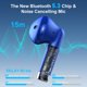 thumbnail image 2 of Auricular inalámbrico Jxrev Bluetooth 5.3 Stereo Bass IPX7 Azul, 2 of 7