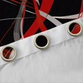 thumbnail image 4 of Homewish Swirl Lines Kitchen Curtains,Abstract Geometric Black Out Curtains Pack of 2 (42x63 Each),Red White, 4 of 6