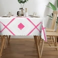 thumbnail image 3 of YFYANG Rectangular Polyester Table Cloth Geometric Line Graffiti Table Cover for Indoor Outdoor Kitchen Restaurant Table Decoration Tablecloths，54" X 72", 3 of 9
