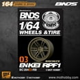 thumbnail image 1 of 1/64 Bronze ABS Wheels With Rubber Tires By BNDS Assembly Rims Modified Parts for Model Car Refitted Model Car 4pcs Set BC26403RB, 1 of 6