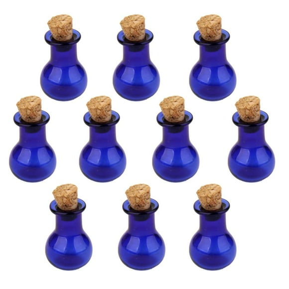 10 Mini botellas de Corchos Vial en miniatura Frascos vacíos Deseo Mensaje Colgante Artesanía Zulema Mini botella