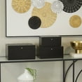 thumbnail image 2 of DecMode Intricate Carved Black Wood Decorative Box with Hinged Lid, 3 Count, 2 of 9