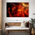 thumbnail image 3 of Elephant Stock Red Buddha Wall Art - Horizontal Canvas Wall Art - Living Room Wall Decor - People Canvas - Black And Red Decor - 51" x 34", 3 of 8