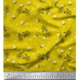 thumbnail image 1 of Soimoi Silk Fabric Flower Basket & Bicycle Transport Fabric Prints By Yard 42 Inch Wide, 1 of 3