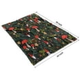thumbnail image 4 of Red Mushroom Gnome Dark Green Pattern Blanket,Comfortable Soft Lamb Wool Throw Blanket,All Season,Warm Lightweight Blankets for Sofa Bed Couch Living Room Chair,40"x50", 4 of 4