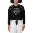 thumbnail image 4 of Women's WEAR by Erin Andrews Black/Gold New Orleans Saints Tie-Front Long Sleeve Top, 4 of 4