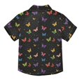 thumbnail image 2 of Dailycode Small Short Sleeve Button Down Shirts Colorful Little Butterflies Casual Shirt 3-10 Years, 2 of 9
