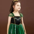 thumbnail image 4 of LOEL Girls Princess Dress Fancy Outfit Christmas Birthday Theme Party Fairy Green Dress, 4 of 9