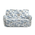 thumbnail image 3 of Xixirimido Recliner Slipcover 6-Pieces Lazyboy Cover for 2 Seat Recliner Chair Covers with Pockets Furniture Protector for Living Room Sofa Slipcover, Vintage Blue Floral, 3 of 8
