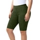 thumbnail image 2 of Mujeres Plus Size Shorts Cintura Elástica Pantalones de Yoga de Color Sólido Capri Longitud Verano, 2 of 8
