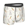 thumbnail image 4 of Uemuo Retro Rabbit Pattern Men's Boxer Briefs,Trunk Anti-Chafing,Comfortable, Durable, and Stylish Underwear-Small, 4 of 9