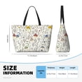 thumbnail image 4 of Pofeuu Colorful Mushrooms and Plants Print Beach Bag,Waterproof Sandproof Beach Tote Bag, Large Capacity Foldable Beach Bags for Women, 4 of 7