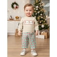 thumbnail image 4 of BemeyourBBs Toddler Boy Christmas Outfit Santa Long Sleeve Sweatshirt Plaid Pants, 4 of 9
