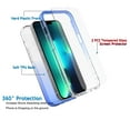 thumbnail image 5 of iPhone 13 Case Clear, Njjex 2-Pack for Apple iPhone 13 6.1" Tempered Glass Screen Protector, Crystal Clear Shock Absorption Technology Bumper Soft TPU Cover, 5 of 12