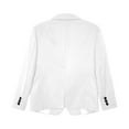 thumbnail image 4 of YONGHS Kids Boys Gentleman Blazer Lapel Long Sleeve Jacket Banquet Wedding Suit Outerwear White 12, 4 of 5