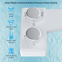 Cold Water Bidet Dual Nozzle Self Cleaning Toilet Sprayer Bidet Attachment White
