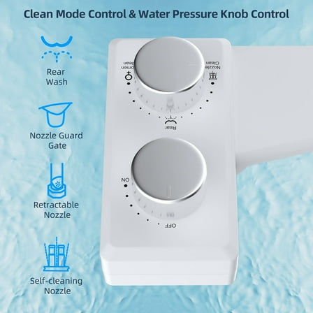 Cold Water Bidet Dual Nozzle Self Cleaning Toilet Sprayer Bidet Attachment White