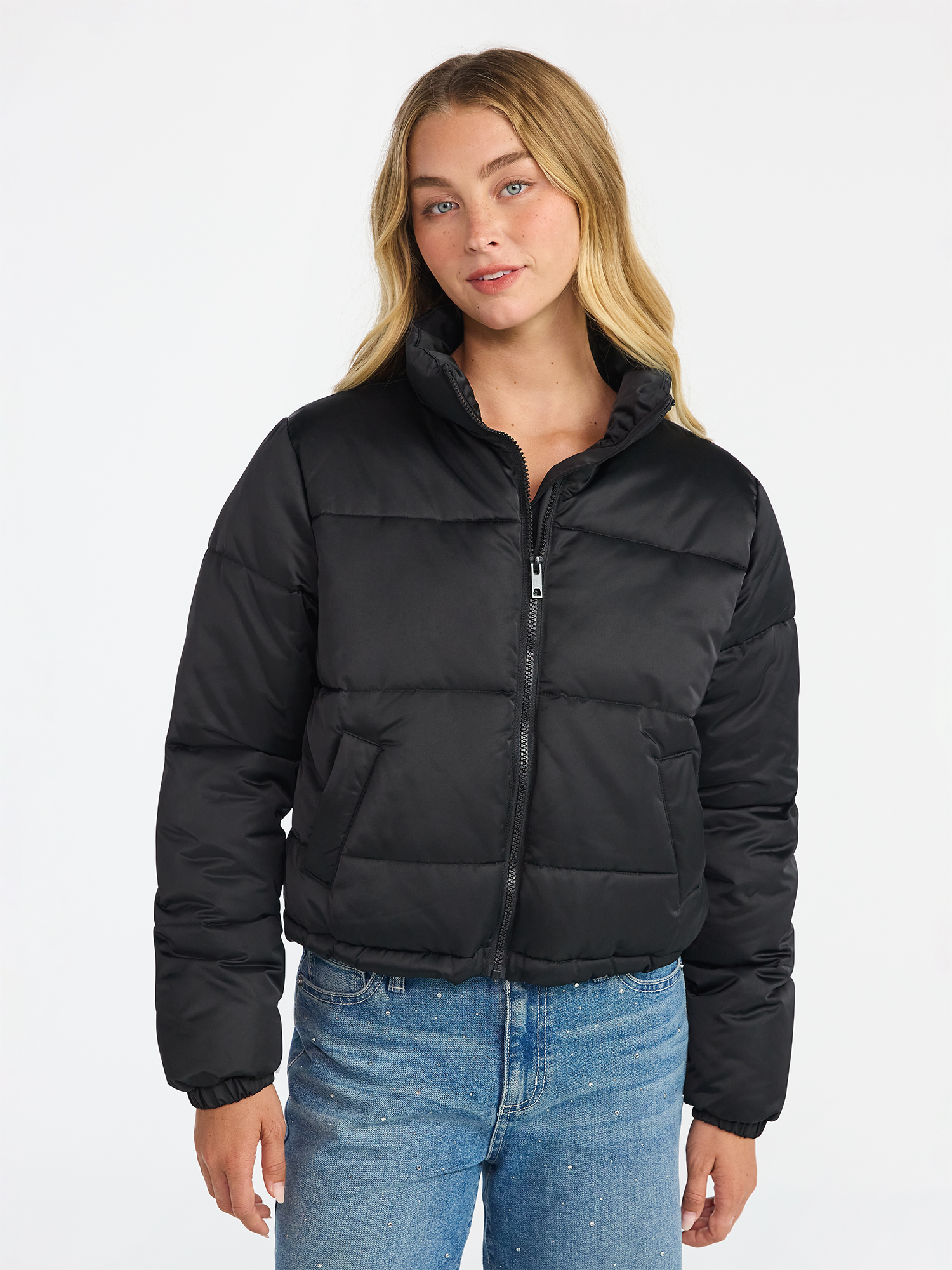 No Boundaries Puffer Jacket, Women's