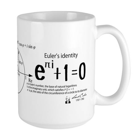 

CafePress - Euler s Identity: Mathematics: Beautiful Mathemati - 15 oz Ceramic Large Mug