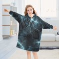 thumbnail image 5 of FORMRS Wearable Blanket Hoodie with Sleeves for Kids Cozy Flannel Sweatshirt, Lightning Pattern, 5 of 7