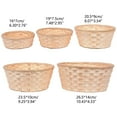 thumbnail image 7 of UNTERING Hand Basket Firm And Stylish Handwoven Round Bamboo Weaving Basket Handwoven Natural Fiber Basket For Shopping Picnic And Storage, 7 of 7