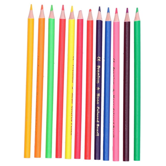 SUTENGDA Ensemble de 12 Crayons de Couleur - Crayons de Couleur Métalliques et Fluorescents 12 Couleurs pour Croquis, Graffiti, Fournitures de Peinture, Crayons Néon pour Artistes, Designers et Esprits Créatifs