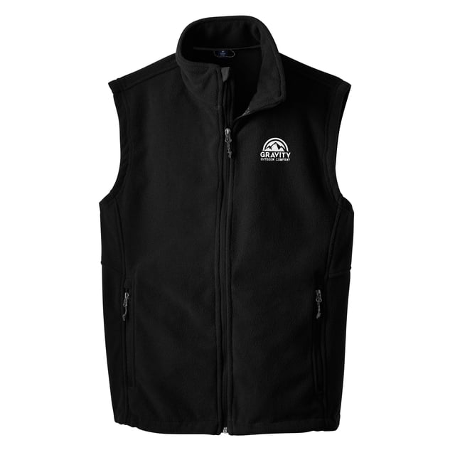 Gravity Outdoor Co. Travel Fleece Vest, Black 4XL