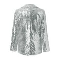 thumbnail image 5 of CENL Women Shinny Sequins Blazer Casual Party Jacket Coat Fall Rave Outerwear Blazer, 5 of 9