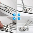 thumbnail image 4 of Miangastore Window Handle Lock Hardware with Child Safety Sash 4 Pieces Silver Stainless Steel, 4 of 9