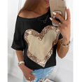 thumbnail image 3 of Birdeem T-Shirt à Paillettes pour Femmes, Col Rond, Manches Courtes, 3 of 6