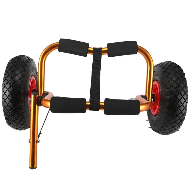 Colaxi Chariot de Kayak Remorque de Kayak Tube en Aluminium Pliant Roue Solide 10 Pouces Transport Pratique Chariot de Transport de Canoë Réglable