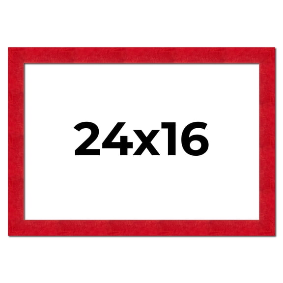 24x16 Frame Red Burl Solid Wood Picture Frame Width 1.75 Inches | Interior Frame Depth 0.5 Inches |