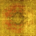thumbnail image 1 of Ahgly Company Machine Washable Indoor Square Persian Yellow Traditional Area Rugs, 4' Square, 1 of 4