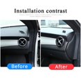 5Pcs Carbon Fiber Air Vent Outlet Cover Sticker for CLA GLA