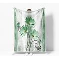 thumbnail image 3 of Rustic Farmhouse Throw Blanket, Farm Teal Daisy Floral Flowers and Butterfly on Country Wooden Fleece Blanket, Turquoise Greed Soft Plush Blanket,50X60IN, 3 of 4