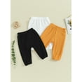 thumbnail image 5 of Bagilaanoe Packs of 3 Toddler Baby Girls Boys Sweatpants 6M 12M 3T 3T 4T Infant Casual Pants Kids Solid Color Active Joggers Pants Bottoms, 5 of 9
