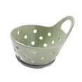 thumbnail image 4 of Colador de frutas, plato de frutas, colador de verduras de cerámica decorativo con autodrenaje, cuenco de drenaje para verduras de encimera, hogar Verde, 4 of 8